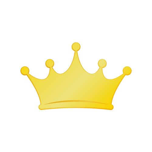 ゴールドの王冠イラスト 無料 商用可能 王冠 クラウン素材