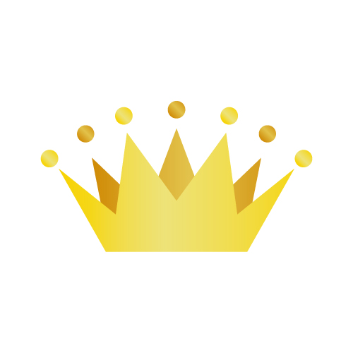 金色のシンプルな王冠フリー素材 無料 商用可能 王冠 クラウン素材