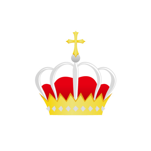 金銀赤の王冠イラスト素材 無料 商用可能 王冠 クラウン素材